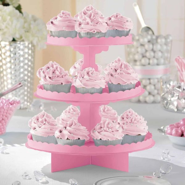 Stand para Cupcakes Rosa Claro