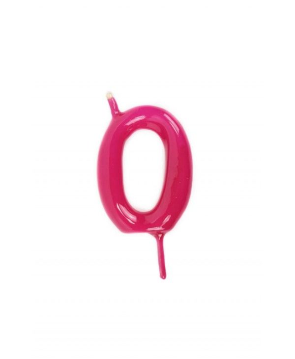 Vela nº0 Artesanal Rosa Fúchsia