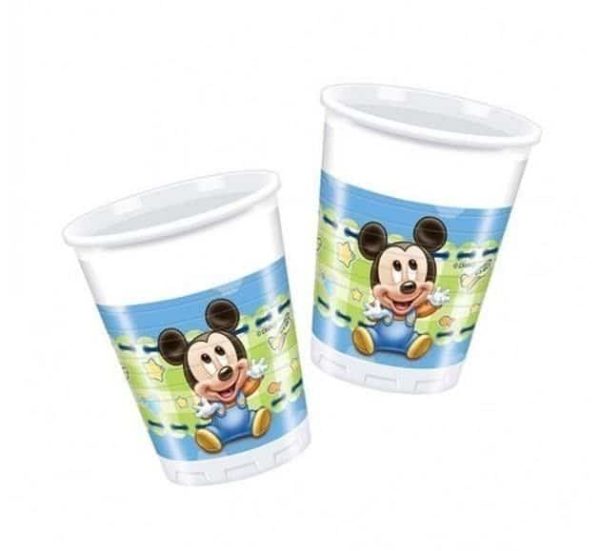 8 Copos Mickey Baby