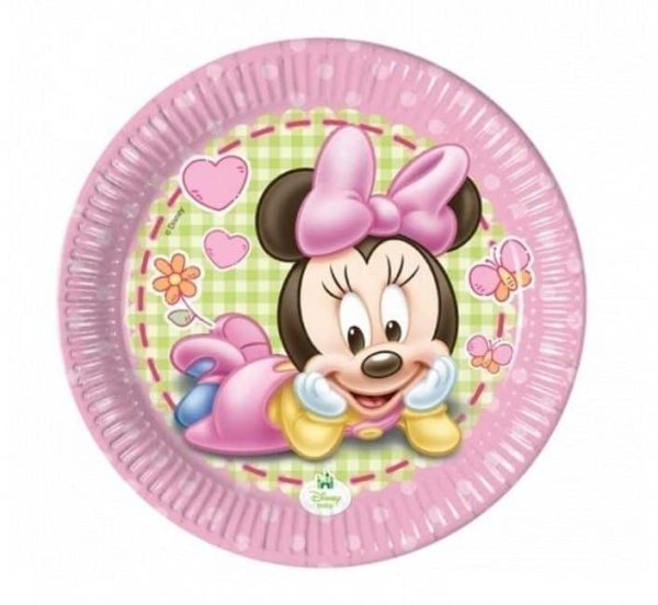 8 Pratos 18cm Minnie Baby