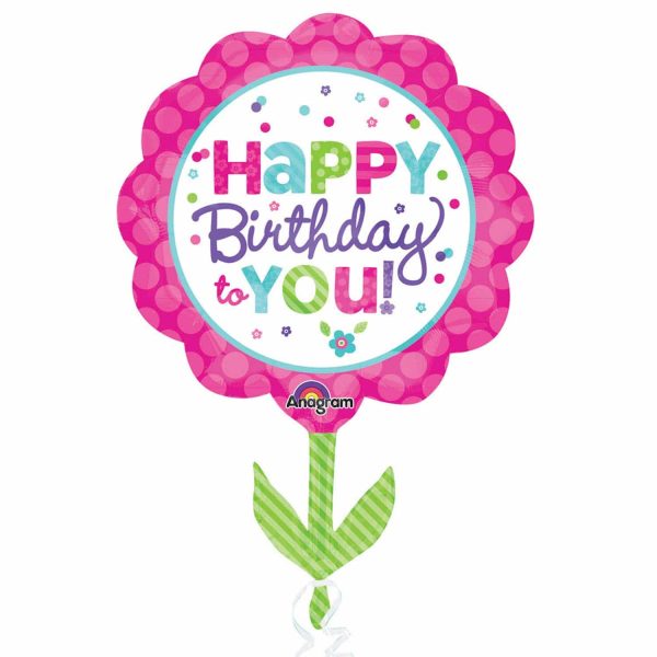 Balão Supershape "Happy Birthday to You!" Flor