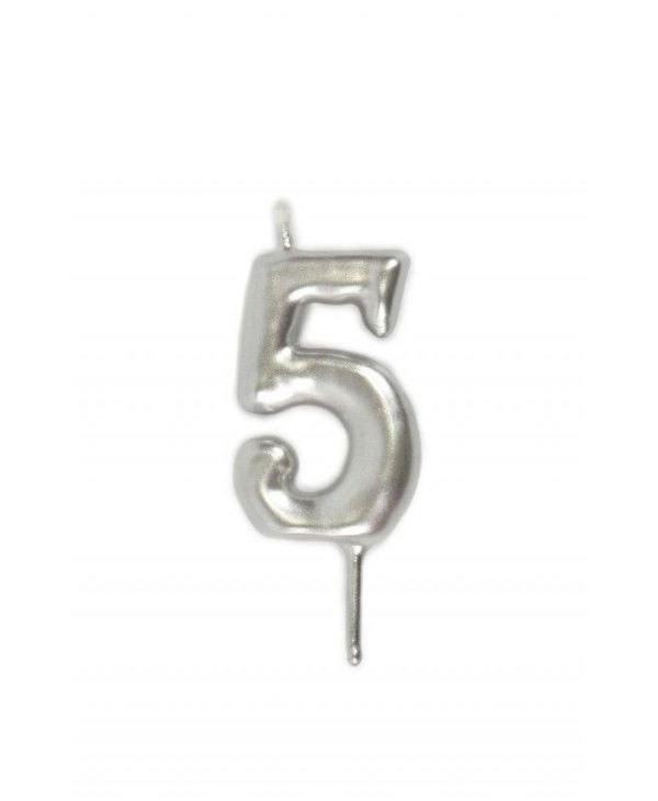 Vela nº5 Artesanal Prateada