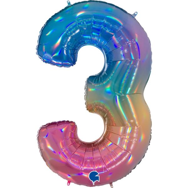 Balão Número Rainbow - Image 4