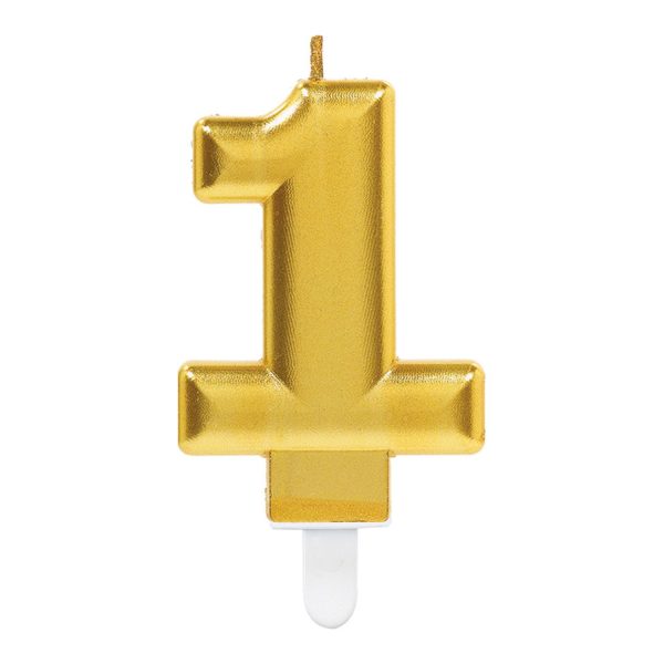 Vela nº1 Dourado Metalizado