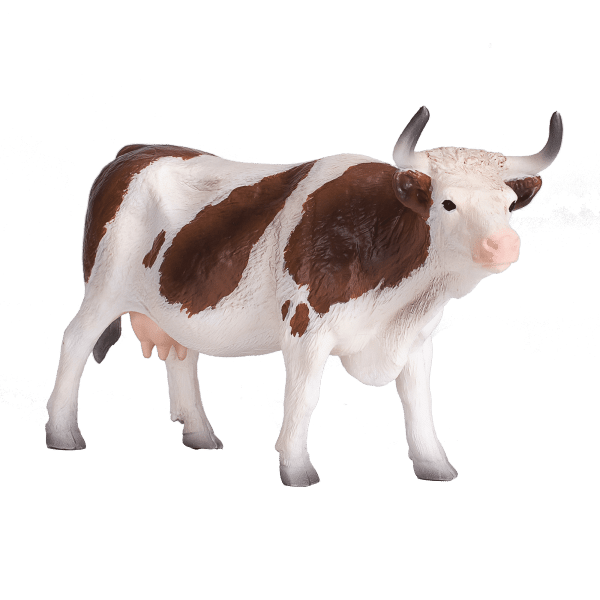 VACA MALHADA MOJO FUN RÉPLICA DE ANIMAL BONECO COLECIONÁVEL
