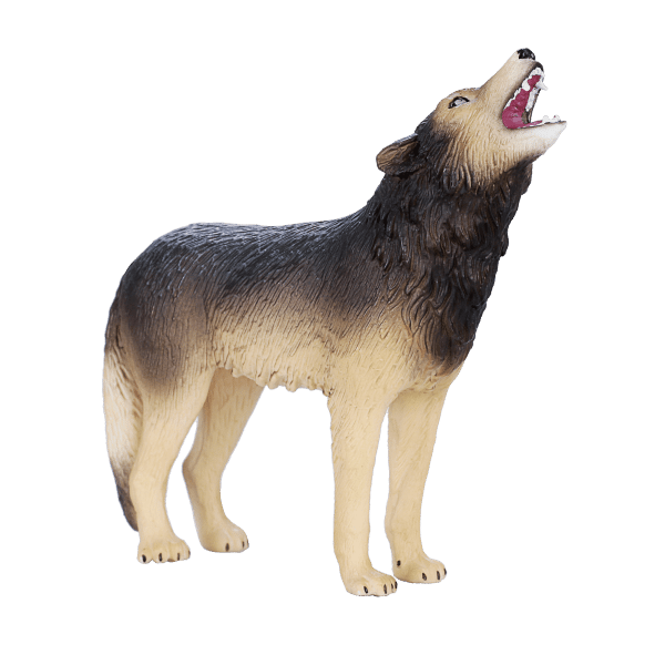 LOBO A UIVAR MOJO FUN RÉPLICA DE ANIMAL BONECO COLECIONÁVEL