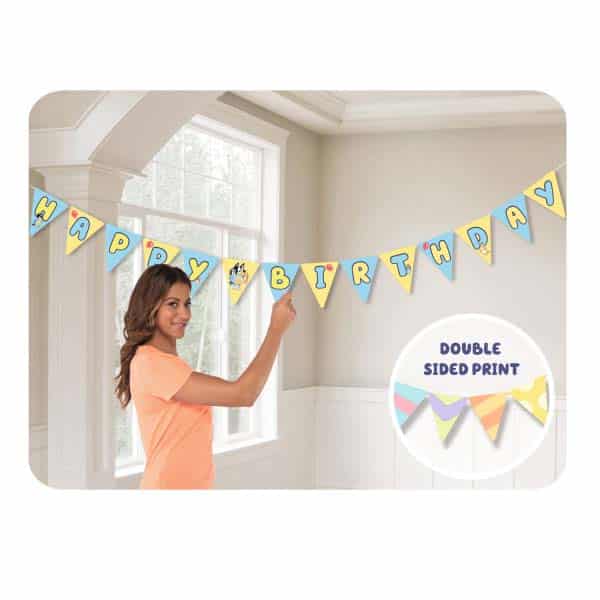 GRINALDA TRIANGULAR PAPEL BLUEY E BINGO